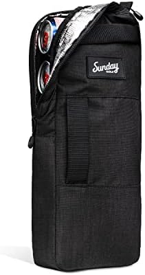 Golf Cooler Bag, Capacity for 7 Cans, Discrete, Water Resistant Zippers, Sleeves for Ice Packs, with 3 Grab Handles by Sunday Golf