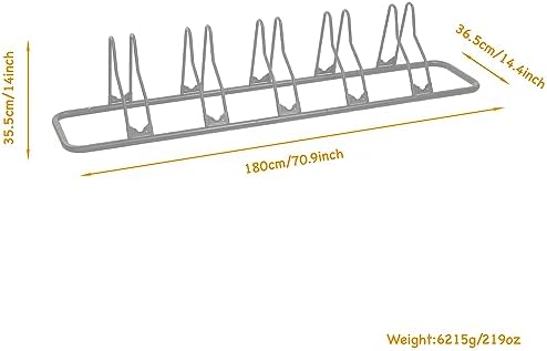 CyclingDeal Bike Rack Floor Parking Bike Stand for up to 6 Bicycles | Indoor, Home & Garage Storage Rack | Stable & Secure Bicycle Stand w/Tire Grooves Up to 29", Holding Plates & Custom Spacing