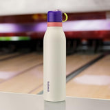 FreeSip Twist Insulated Stainless Steel Water Bottle with Straw for Sports and Travel, BPA-Free, 24-oz, Purple/Green (Minty Horizons)