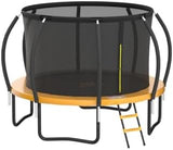 JUMPZYLLA Trampoline Outdoor 8FT 10FT 12FT 14FT 15FT 16FT with Enclosure and Ladder, ASTM Approved Recreational Trampoline for Kids and Adults, Anti-Rust Coated Frame