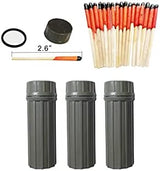 Emergency Fire Starter Windproof Weatherproof Stormproof Matches Waterproof Case Wax Rope for Hiking Camping Bushcraft Hunting Fishing Outdoor Survival Power Outage
