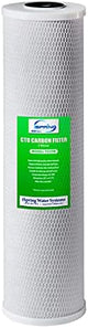 iSpring FC25B Whole House Water Filter Replacement Cartridge, CTO Carbon Block, 20” x 4.5”