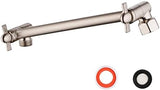 Shower Head Extender, Adjustable Shower Head Extension Brushed Nickel, Adjustable for Any Shower Angels, Universal Straight Shower Arm