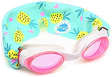 Splash Place SWIM GOGGLES with Fabric Strap - Adult & Kids Swim Goggles - PINKS & PURPLES