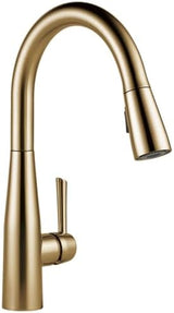 Delta Faucet Essa Pull Down Kitchen Faucet Gold with Pull Down Sprayer, Kitchen Sink Faucet for Kitchen Sink with Magnetic Docking Spray Head, Champagne Bronze 9113-CZ-DST