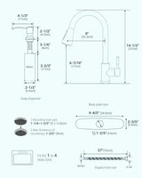 APPASO Touchless Kitchen Faucet, Motion Sensor Kitchen Sink Faucet with Pull Down ABS Sprayer 3 Modes, Activated Hands Free Faucets for Kitchen Sink with Soap Dispenser Stainless Steel, Brushed Nickel