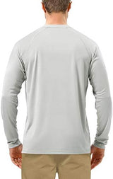 Roadbox Mens UPF 50+ UV Sun Protection Shirts Outdoor Long Sleeve SPF Rash Guard for Fishing Hiking Swimming Running