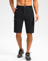 Pudolla Men's Hiking Shorts 11" Lightweight Cargo Work Shorts for Men Summer Travel Golf Casual Outdoor with 5 Pockets