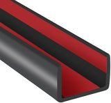Rubber Edge Trim, 3/4" Self Adhesive Flexible U Channel Edge Protecter, EPDM Material Big Size Deep U Channel Gasket for Plywood, Tables, Desks, Cabinets, Black Color, 20Ft