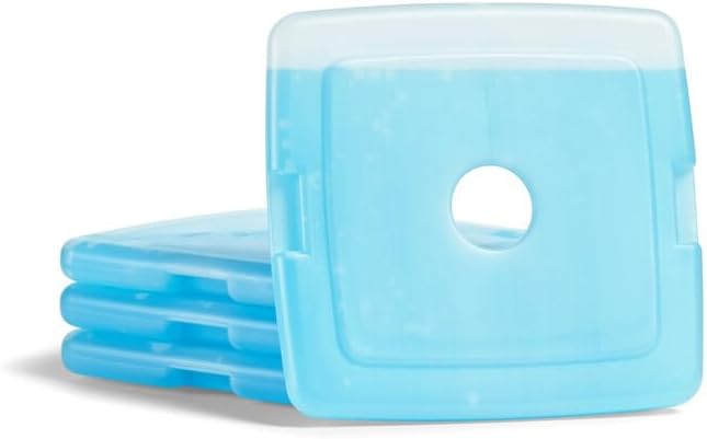 Cool Coolers by Fit + Fresh, Reusable & Long-Lasting Slim Ice Packs, Cold Packs for Lunch Boxes, Ice Packs for Lunch Bags