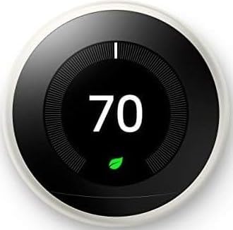 Google Nest Learning Thermostat - 3rd Gen - Programmable Smart Thermostat for Home - Compatible with Alexa (White)