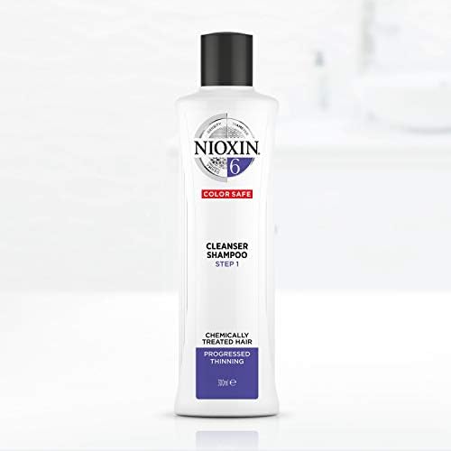 Nioxin Shampoo Sistema #6 Crecimiento de Cabello con Procesos de Decoloración, antifrizz y visiblemente escaso 300 ml