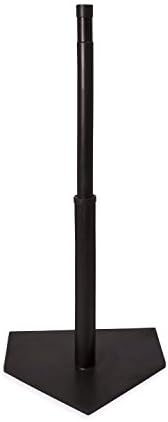 Champion Sports Deluxe Batting Tee – Mounted on Official Home Plate, Adjustable Telescopic Molded Rubber Tee, Multiple Style Options – Singles & Sets Available
