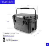 Titan Hard Ice Chest Cooler Roto Cooler with Microban Protection and Deep Freeze Insulation