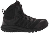 KEEN Utility Men’s Vista Energy Mid Sneakers Composite Toe Work Shoes Construction Shoes, Black/Raven, 7 D (Medium) US