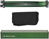 ROCK CLOUD Portable Camping Table Ultralight Aluminum Camp Table with Storage Bag Folding Beach Table for Camping Hiking Backpacking Outdoor Picnic, Green