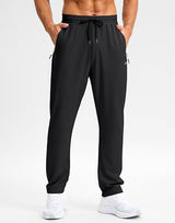 Pudolla Men's Lightweight Hiking Pants Quick-Dry Outdoor Sweatpants with Zipper Pockets for Casual Travel Athletic Workout