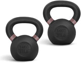 Yes4All Powder Coated Cast Iron Kettlebell Strength Training Kettlebells Weight Set for Full Body Workout, Home Gym
