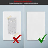 ENERLITES SI8801-W-5PCS, Screwless Blank Wall Plate, Child Safe Blank Device Outlet Cover, Standard Size, 1-Gang 4.68" x 2.93", Polycarbonate Thermoplastic, UL Listed, Glossy, White, 5 pack