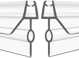 2-Pack Frameless Shower Door Bottom Seal (1/4'' X 39'') Clear Glass Shower Door Seal Strip Shower Door Sweep can Covers up to 22mm Gap - Stop Leaks
