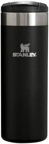 Stanley AeroLight Transit Bottle 16 oz | Locking Drink Through Lid | Leak Resistant Water Bottle or Coffee Travel Mug | Lightweight Insulated Stainless Steel | BPA-Free | Black