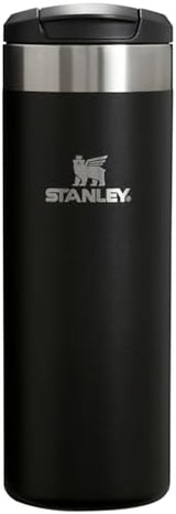 Stanley AeroLight Transit Bottle 16 oz | Locking Drink Through Lid | Leak Resistant Water Bottle or Coffee Travel Mug | Lightweight Insulated Stainless Steel | BPA-Free | Black