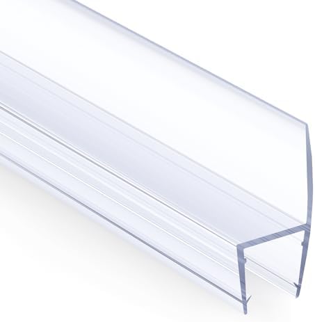 AmazerBath 5 PCS Shower Door Side Seal Strip -15.75 Inches x 5, 5 Sections Segmented Shower Installation Kit, Frameless Glass Door Seal Strip - Suitable for 1/2 Inch Glass