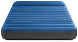 Intex 60412E TruAire Luxury Camping Mattress: Fiber-Tech – Puncture-Resistant Laminate – QuickFill USB Air Pump – 600lb Weight Capacity – Full Size, Blue