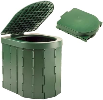 KINSPORY Camping Toilet, Portable Toilet for Adults & Kids, Foldable Potty & Outdoor Emergency Sanitation Products, Trash Can, Stool for Car Truck Camping Travel Hiking Fishing Long Trips