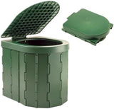 KINSPORY Camping Toilet, Portable Toilet for Adults & Kids, Foldable Potty & Outdoor Emergency Sanitation Products, Trash Can, Stool for Car Truck Camping Travel Hiking Fishing Long Trips