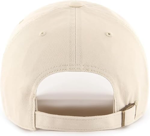 47 Brand MLB Natural Primary Logo Clean Up Adjustable Baseball Cap Hat, Adult One Size Fits All