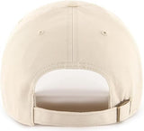 47 Brand MLB Natural Primary Logo Clean Up Adjustable Baseball Cap Hat, Adult One Size Fits All