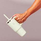 Hydro Flask 24 Oz Travel Tumbler with Handle, Lid and Straw - Insulated Stainless Steel in 24 Oz Reef Pink