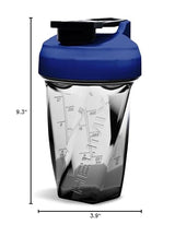 HELIMIX 1.5 Vortex Blender Shaker Bottle Holds Upto 20oz | No Blending Ball or Whisk | USA Made | Portable Pre Workout Whey Protein Drink Shaker Cup | Mixes Cocktails Smoothies Shakes | Top Rack Safe