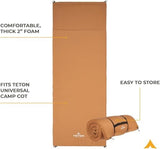 Teton Canvas Camp Pad, Sleeping Pad for Car Camping, Brown
