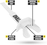 Nxtrnd Two Football Mouth Guard, Football Mouthpiece with Strap, Fits Adult & Youth (White)