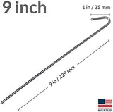 Pinnacle Mercantile 120 Pack Tent Stakes Metal Garden Edging Fence Hooks Pegs Christmas Decoration Stakes Made USA 9 inches Long