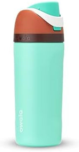 Kids FreeSip Insulated Stainless Steel Water Bottle with Straw for Sports, Travel, and School BPA-Free Sports Water Bottle, 16 oz, Mint Chocolate