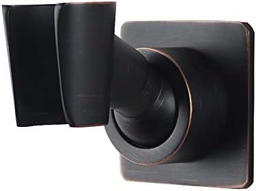 Brass Oil-Rubbed Bronze Shower Wand Holder - Adjustable Handheld Shower Head Bracket - Drill Free Glue Installation