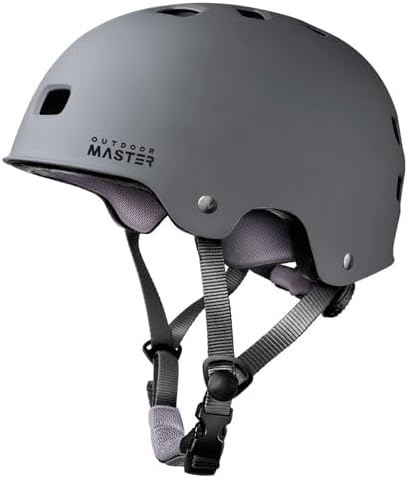 OutdoorMaster Skateboard Cycling Helmet - Two Removable Liners Ventilation Multi-Sport Scooter Roller Skate Inline Skating Rollerblading for Kids, Youth & Adults