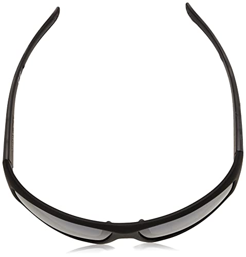 Body Glove Men's Huntington Beach Sunglasses Polarized Wrap, Matte Black Rubberized, 61 mm