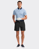 Pudolla Men's Casual Shorts 7 Inch Golf Shorts Stretch Dress Work Shorts for Men with 4 Pockets Quick Dry Lightweight