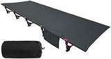 Sutekus Portable Camping Cot Sleeping Cot Ultralight Backpacking Cot Bed for Outdoor Hiking Travel Beach Mountaineering (Black)
