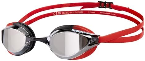 ARENA Unisex Python Racing Swim Goggles for Men and Women Anti-Fog No Leak Max Comfort Dual Strap, Mirror/Non-Mirror Lens