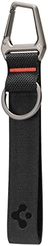 Spigen Life Carabiner Lanyard Keychain Strap for Keys ID Badge Wallet Holder and Everyday Carry Items Wrist Keychain Ring Carabiner - Black