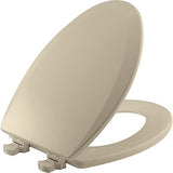 Bemis 1500EC 006 Toilet Seat with Easy Clean & Change Hinges, Elongated, Durable Enameled Wood, Bone, 1 Pack
