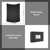 EKTOS 100% Virgin Wool Blanket, 90" x 66", Perfect for Camping, Survival and Bushcraft (Charcoal, Twin Size)