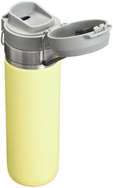 Stanley Quick Flip GO Water Bottle 24 oz | Push Button Lid | Leakproof and Packable for Travel and Sports | Insulated Stainless Steel | BPA-Free | Pomelo