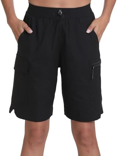 Rrosseyz Women's Hiking Cargo Shorts with Pockets Quick Dry Athletic Gym for Women Exercise Lounge
