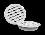 3" Round Plastic Louver Soffit Air Vent Reptile Screen Grille Cover (16, White)